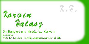 korvin halasz business card